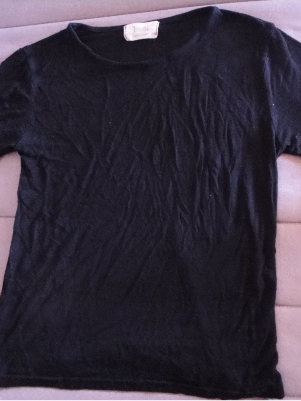 Women’s Black Short Sleeve Crew Tee by Unbranded
